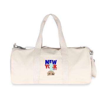 New York City  - Sac de sport en toile recyclée Stanley/Stella - blanc naturel - Devant