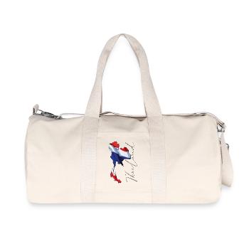 Drapeau de la Thaïlande sur la carte de la Thaïlande FR - Sac de sport en toile recyclée Stanley/Stella - blanc naturel - Devant