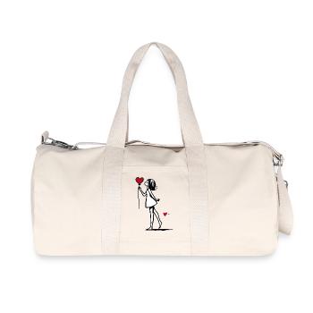 AMOUR - Sac de sport en toile recyclée Stanley/Stella - blanc naturel - Devant