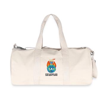 Réchauffement climatique écologie environnement - Sac de sport en toile recyclée Stanley/Stella - blanc naturel - Devant