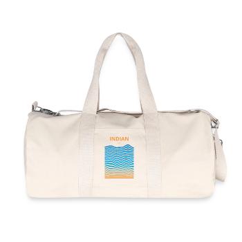 Ausgedehnte Ozeane: Indische Ozeane - Recycelte Canvas-Sporttasche von Stanley/Stella - Naturweiß - Vorne