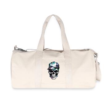 Skull with cap - Recycled Canvas Sports Bag by Stanley/Stella - natural - Front