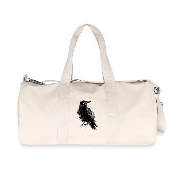 Raven Rabe Grunge Design - Recycelte Canvas-Sporttasche von Stanley/Stella - Naturweiß - Vorne