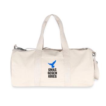 Omas gegen Krieg - Recycelte Canvas-Sporttasche von Stanley/Stella - Naturweiß - Vorne