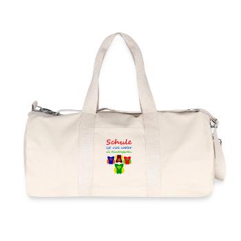 L’école est beaucoup plus fraîche que la maternelle - Sac de sport en toile recyclée Stanley/Stella - blanc naturel - Devant