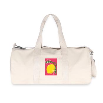 Lemon avec Écriture Artisanal Dolce Vita - Sac de sport en toile recyclée Stanley/Stella - blanc naturel - Devant