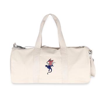 Croatia - Croatia Flag - Dragon Silhouette - Recycled Canvas Sports Bag by Stanley/Stella - natural - Front