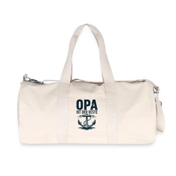 Grandpa is the best anchor sailor harbor sailor - Recycled Canvas Sports Bag by Stanley/Stella - natural - Front