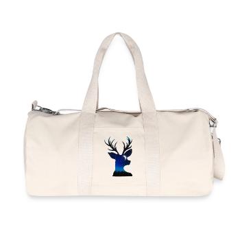 Geheimnisvoller Wunderhirsch - Recycelte Canvas-Sporttasche von Stanley/Stella - Naturweiß - Vorne