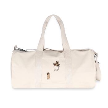 Süße Möpse Tasche T-Shirt - Recycelte Canvas-Sporttasche von Stanley/Stella - Naturweiß - Vorne