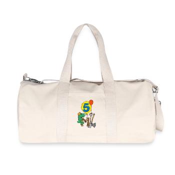 Emil Baustellenkroki feiert 5.Geburtstag  - Recycelte Canvas-Sporttasche von Stanley/Stella - Naturweiß - Vorne