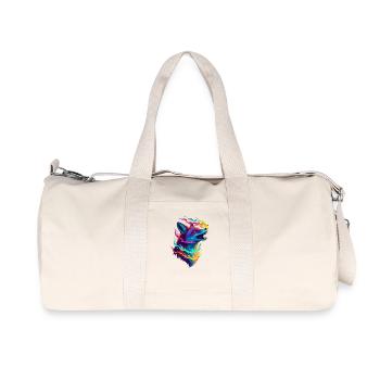 Neonwolf Flammenzauber - Recycelte Canvas-Sporttasche von Stanley/Stella - Naturweiß - Vorne