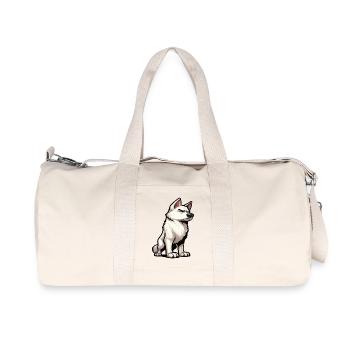 Chiens bergers blancs bergers - Sac de sport en toile recyclée Stanley/Stella - blanc naturel - Devant