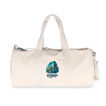 Gdynia Pologne, Pologne Polska Ville Blanche - Sac de sport en toile recyclée Stanley/Stella - blanc naturel - Devant