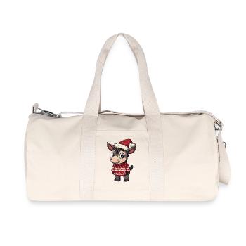 Esel Weihnachten Xmas - Recycelte Canvas-Sporttasche von Stanley/Stella - Naturweiß - Vorne