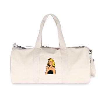 Femme Pop Art Rebelle Doigt d'Honneur - Sac de sport en toile recyclée Stanley/Stella - blanc naturel - Devant