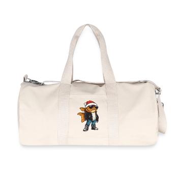 Goldfisch Weihnachten Winter - Recycelte Canvas-Sporttasche von Stanley/Stella - Naturweiß - Vorne