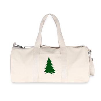 Deep green silhouette fir - Recycled Canvas Sports Bag by Stanley/Stella - natural - Front