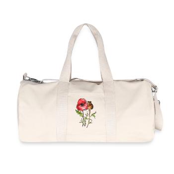 Fleur - Sac de sport en toile recyclée Stanley/Stella - blanc naturel - Devant