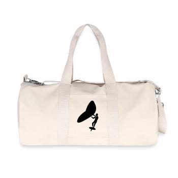 Wingfoil minimalistic logo - Recycled Canvas Sports Bag by Stanley/Stella - natural - Front