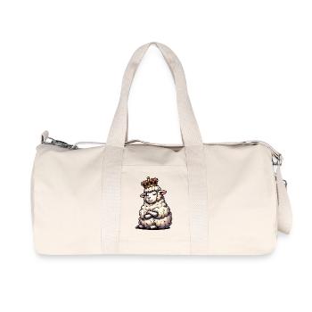 Sheep Sheep Shepherd Sheep Keeper Ram - Recycled Canvas Sports Bag by Stanley/Stella - natural - Front