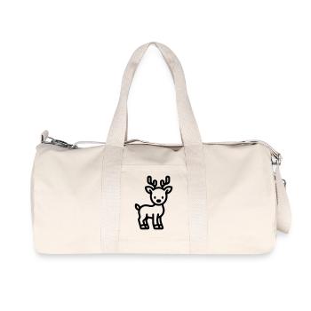 deer - Recycled Canvas Sports Bag by Stanley/Stella - natural - Front