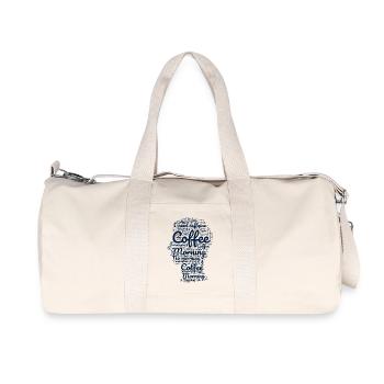 The heart of coffee: morning typography - Recycled Canvas Sports Bag by Stanley/Stella - natural - Front