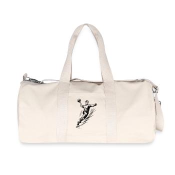 Motif de handball minimaliste pour hommes - Sac de sport en toile recyclée Stanley/Stella - blanc naturel - Devant