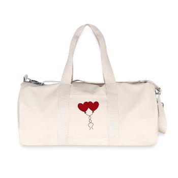 rotes herz rot Geschenk Valentinstag - Recycelte Canvas-Sporttasche von Stanley/Stella - Naturweiß - Vorne