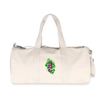 Neon Skull Skateboard Graffiti - Recycelte Canvas-Sporttasche von Stanley/Stella - Naturweiß - Vorne