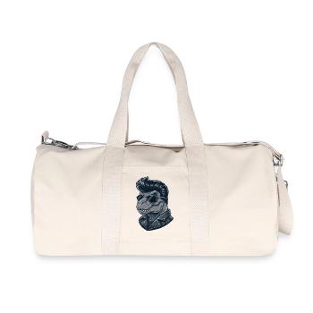 Cool T-Rex Dinosaur Sunglasses Rock and Rol - Recycled Canvas Sports Bag by Stanley/Stella - natural - Front