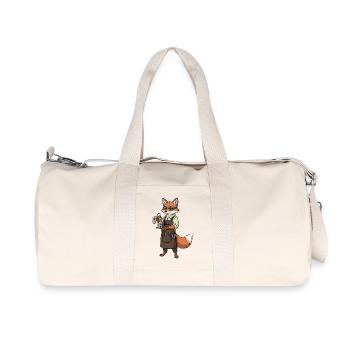 Renard Alchimiste Steampunk Savant Fou - Sac de sport en toile recyclée Stanley/Stella - blanc naturel - Devant