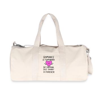 Romance Is Temporary Crippling Self Doubt Funny - Recycled Canvas Sports Bag by Stanley/Stella - natural - Front