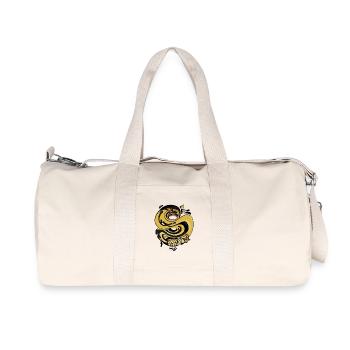 Goldene Spiralschlange - Recycelte Canvas-Sporttasche von Stanley/Stella - Naturweiß - Vorne