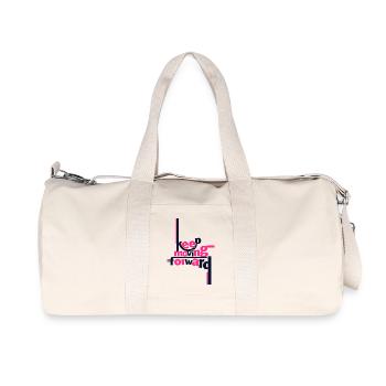 Keep Moving Forward Pink Statement Shirt - Recycled Canvas Sports Bag by Stanley/Stella - natural - Front
