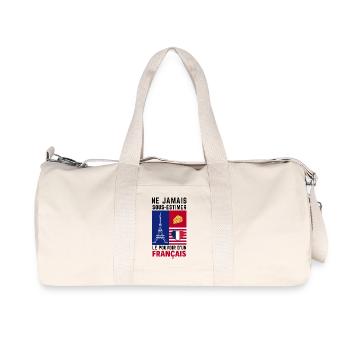 Éiffel et Coeur Français - Sac de sport en toile recyclée Stanley/Stella - blanc naturel - Devant