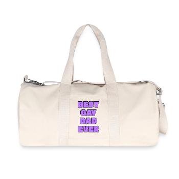 Best Gay Dad Ever Pride   - Recycled Canvas Sports Bag by Stanley/Stella - natural - Front