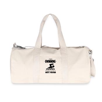 I Go Swimming Progress is Build not found - Recycelte Canvas-Sporttasche von Stanley/Stella - Naturweiß - Vorne