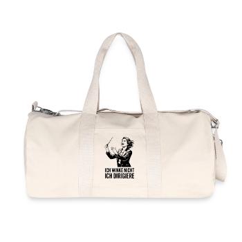 Ich winke nicht ich dirigiere für Chorleiterin - Recycelte Canvas-Sporttasche von Stanley/Stella - Naturweiß - Vorne