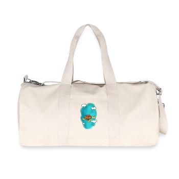 Flying turtle in the sky - Recycled Canvas Sports Bag by Stanley/Stella - natural - Front