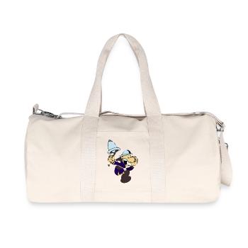 Dessin animé de crieur drôle avec une cloche - Sac de sport en toile recyclée Stanley/Stella - blanc naturel - Devant