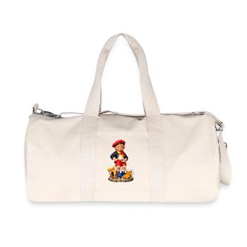Belgische Manneken Pis - Recycelte Canvas-Sporttasche von Stanley/Stella - Naturweiß - Vorne