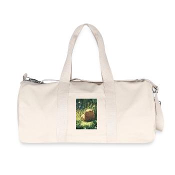 Sun hamster in the grass - Recycled Canvas Sports Bag by Stanley/Stella - natural - Front