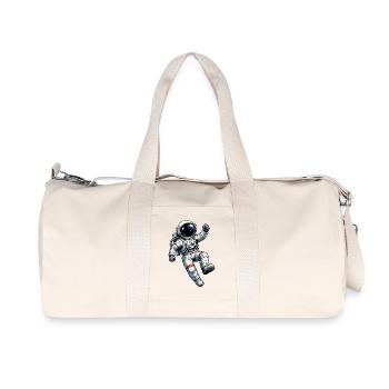 Imprimé de bandes dessinées rétro d’astronautes - Sac de sport en toile recyclée Stanley/Stella - blanc naturel - Devant