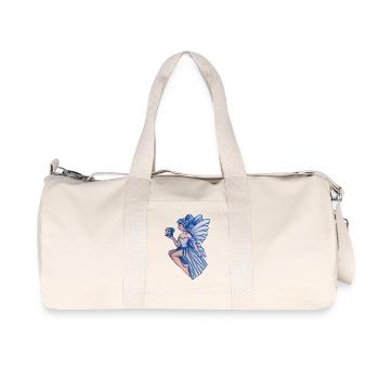 Azurblaue Fee mit Kristall-Edelstein - Recycelte Canvas-Sporttasche von Stanley/Stella - Naturweiß - Vorne