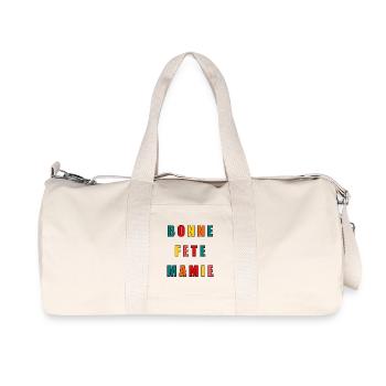 MAMAN. FÊTE DES MÈRES. BONNE FÊTE - Sac de sport en toile recyclée Stanley/Stella - blanc naturel - Devant