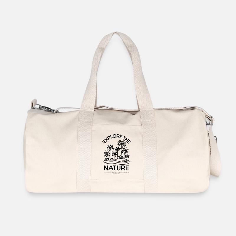 Explore the Nature Tropical - Recycelte Canvas-Sporttasche von Stanley/Stella - Naturweiß