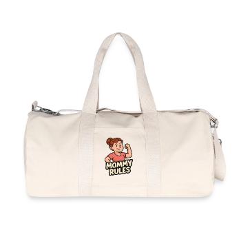 Règles de maman - Sac de sport en toile recyclée Stanley/Stella - blanc naturel - Devant