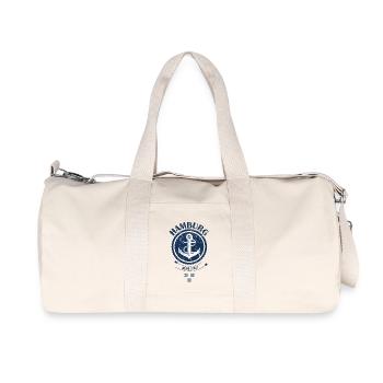 Hamburg - Recycelte Canvas-Sporttasche von Stanley/Stella - Naturweiß - Vorne