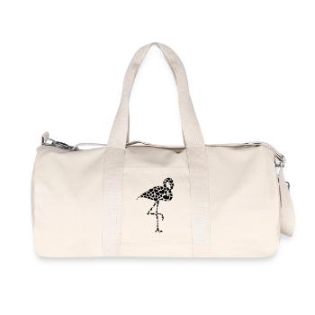 flamants roses coeur - Sac de sport en toile recyclée Stanley/Stella - blanc naturel - Devant